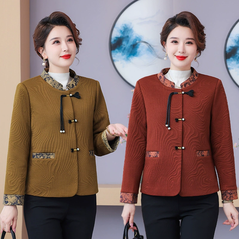 Новое пальто для мамы в китайском стиле Женская весна и осень 2025 Новый стиль дикий темперамент