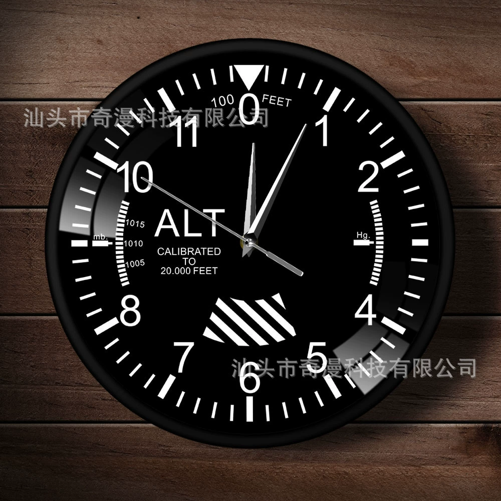 Металлический Корпус Настенные Часы Авиация Бесшумные Настенные Часы Самолет Кабина Стиль Часы Самолет Инструмент Пилот Подарок