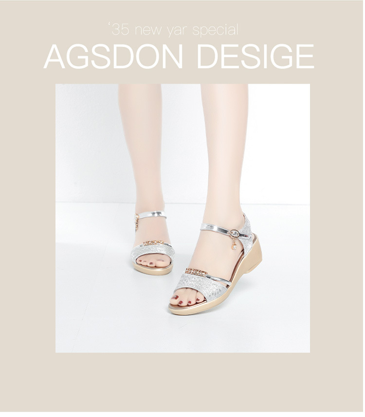 Sandal nữ đế xuồng cao gót mùa hè, dáng platform chắc chắn, phù hợp đi làm và dạo phố — màu vàng chi tiết 11
