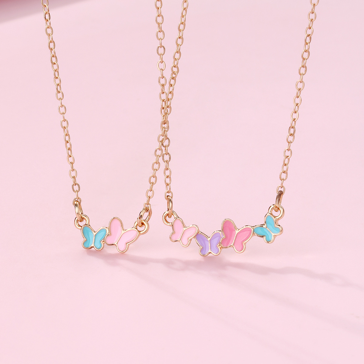 Cute Sweet Butterfly Alloy Plating Kid'S Necklace display picture 4