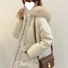 羽绒服女短款2025新款网红大毛领韩版宽松加厚白鸭绒冬装反季外套