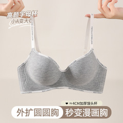 加厚杯胸垫小胸聚拢显大漫画胸无痕内衣女无钢圈辣妹提拉字母文胸