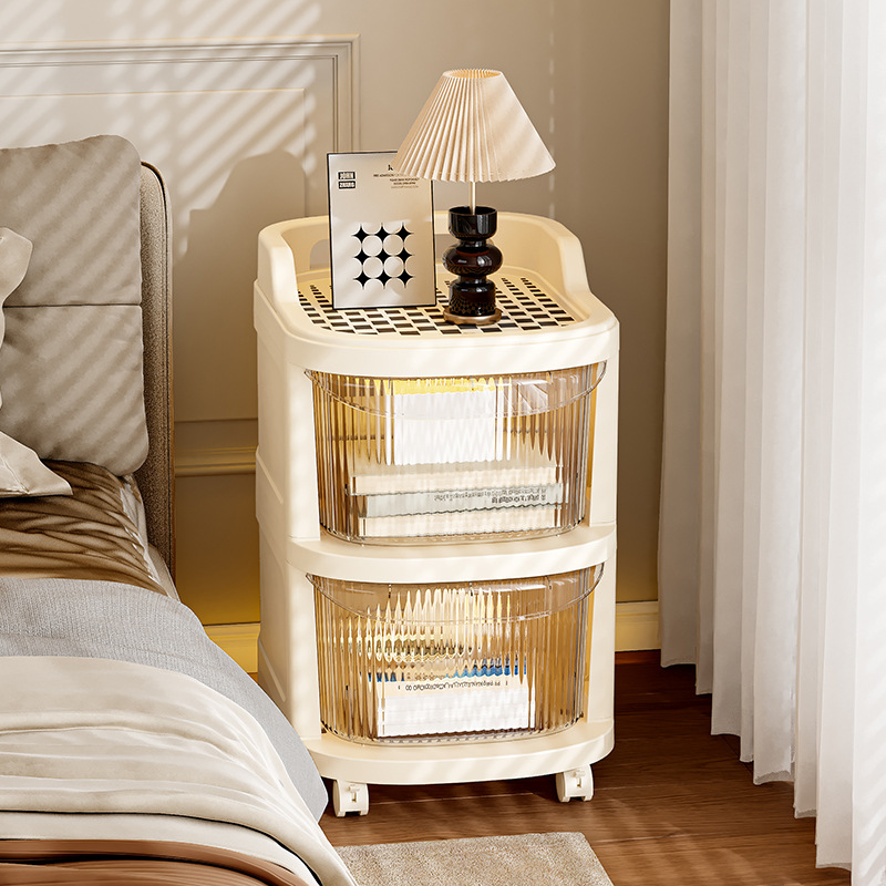 Drawer cabinet bedroom nightstand cabinet minimalist corner storage cabinet storage box shelf drawer-style trolley storage cabinet