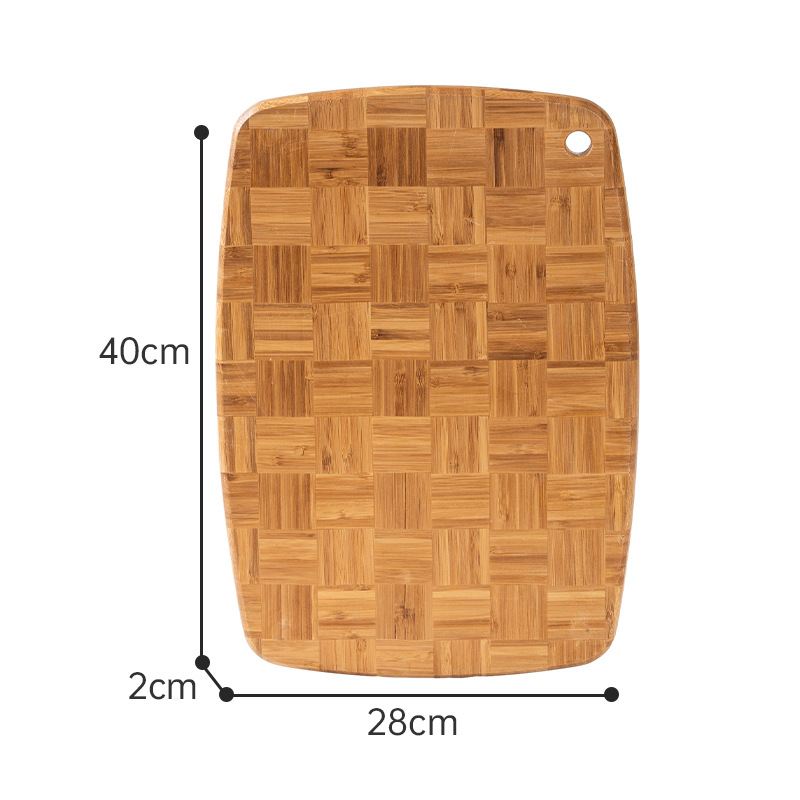 Tablero de ajedrez para el hogar, tabla de cortar de bambú, tabla de cortar de bambú creativa, tabla de frutas colgante, tabla de cortar con agujeros, tabla de cortar de bambú al por mayor