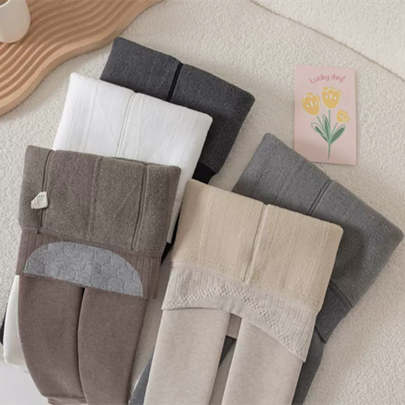 袜裤批发儿童冬加绒加厚竖条纹抗起球连裤袜护腰羊羔绒打底裤女童