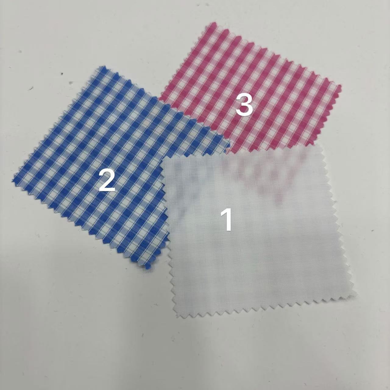 涤棉小田字格衬衫连衣裙短裤沙滩裤桌布包包帽子鞋材桌布娃娃衣