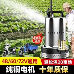 DC 水中ポンプ電気自動車ユニバーサル 48-72 家庭用ポンプ農業用バッテリー車のポンプ灌漑家庭用