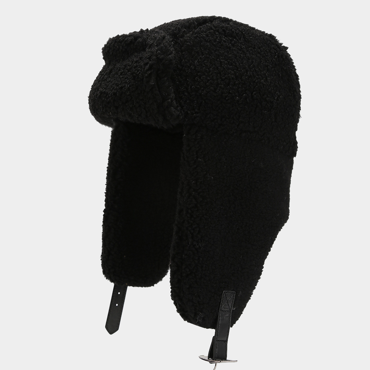 Gorra de cordero de invierno, sombrero Leifeng, tablero de marea para mujer, protector para los oídos a prueba de frío, gorro de esquí cálido para exteriores del noreste engrosado
