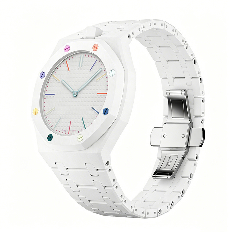 Sw Watch Collaboration with Royal Oak Candy-Colored Quartz Watch, Student and Couple Style, Versatile, Direct Sales from the Manufacturer Sw Watch Collaboration with Royal Oak Candy-Colored Quartz Watch, Student and Couple Style, Versatile, Direct Sales from the Manufacturer