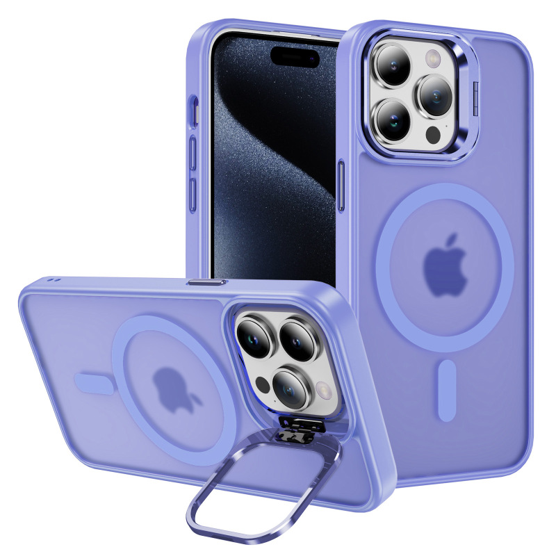 国境を越えて人気のある新型はアップルiphone16携帯ケース15promax肌感磁気吸引スタンド保護カバーを適用している|undefined