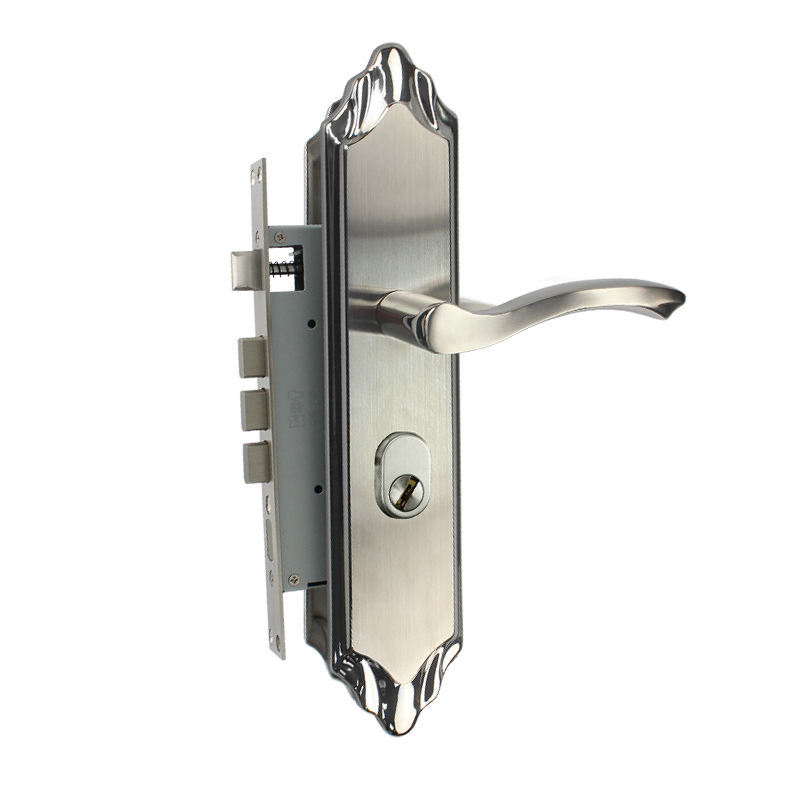 Cerradura de puerta antirrobo europea conjunto de cerradura de puerta doméstica general 304 cerradura de puerta de acero inoxidable cerradura mecánica de madera