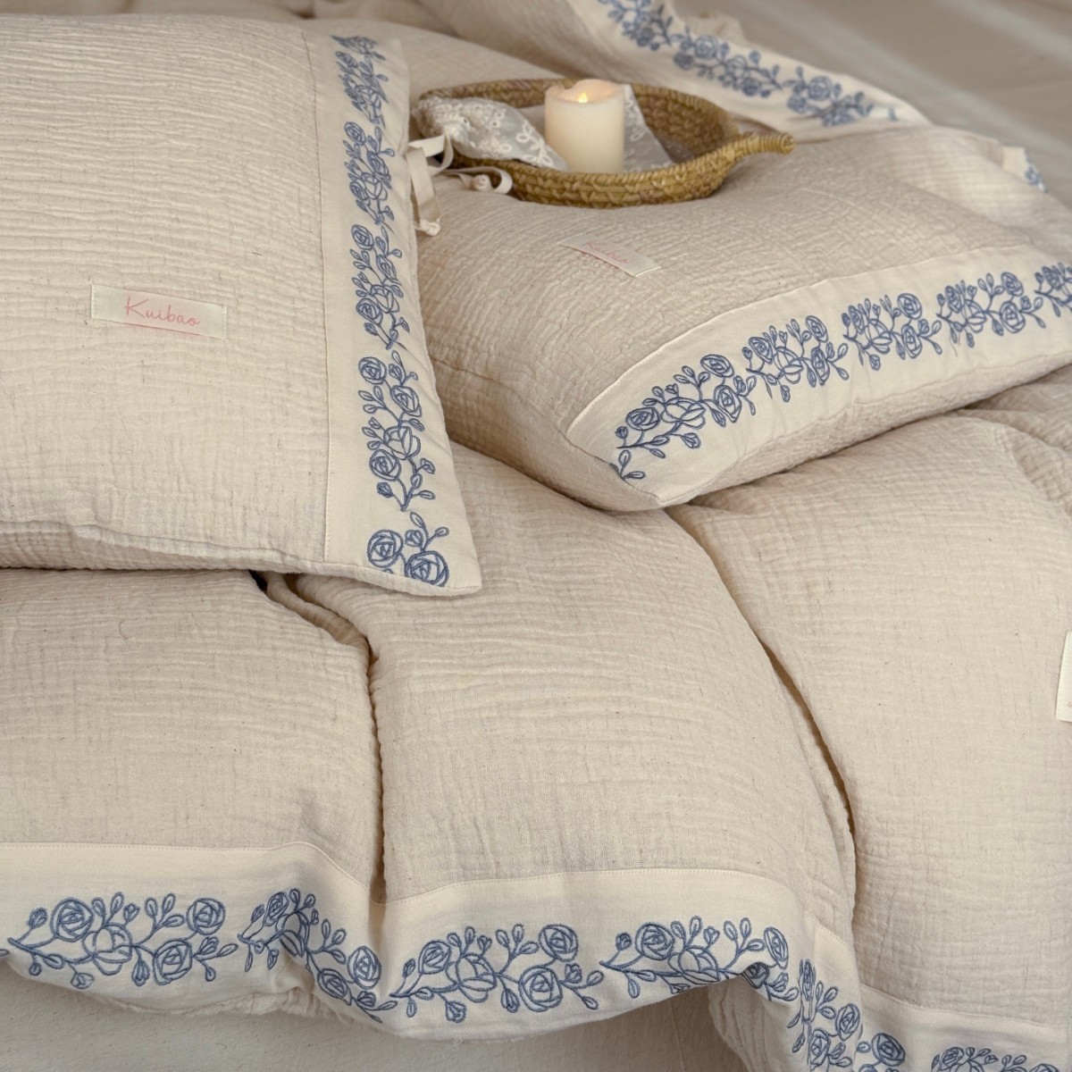 Set di quattro pezzi morbido in stile retrò minimalista, copripiumino a tema foresta, cotone fresco e puro, delicato sulla pelle, misto cotone e lino_voghion.com