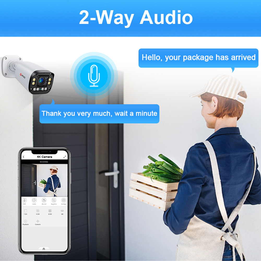 8MP POE Camera System Kit for Indoor and Outdoor