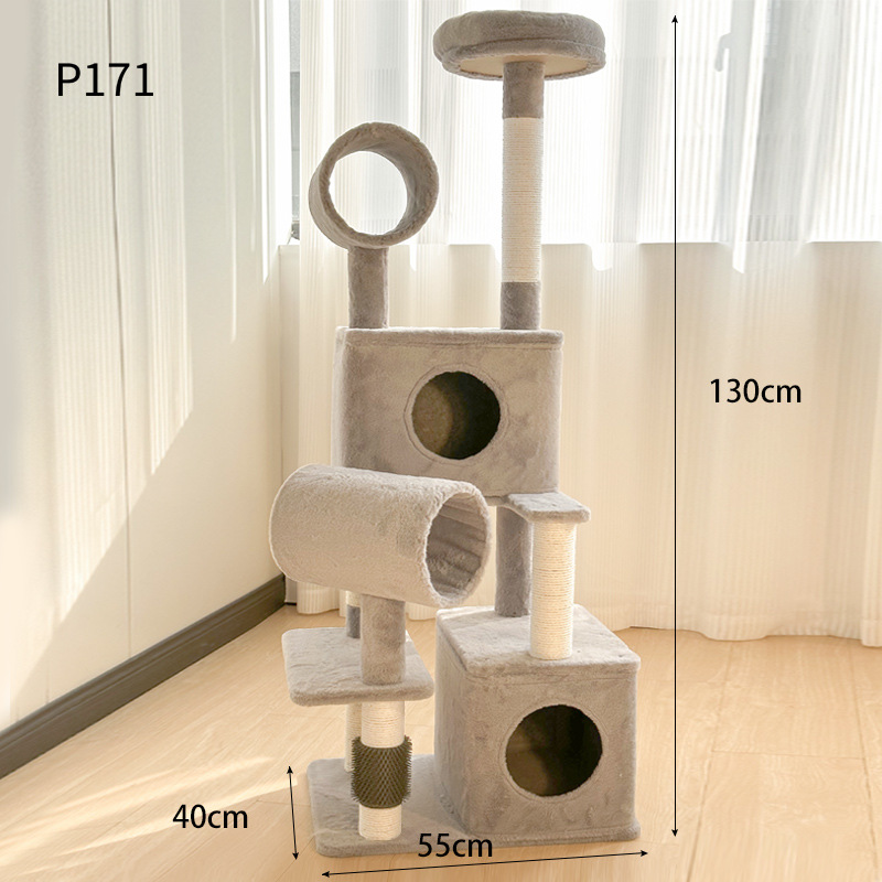 猫爬架一体式猫窝猫树大型剑麻玩具不占地猫咪用品批发米色猫架子详情28