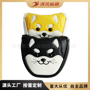 Factory Direct cross-border e-commerce golf club cover protective cover putter cover cap cover Akita dog semicircle cute