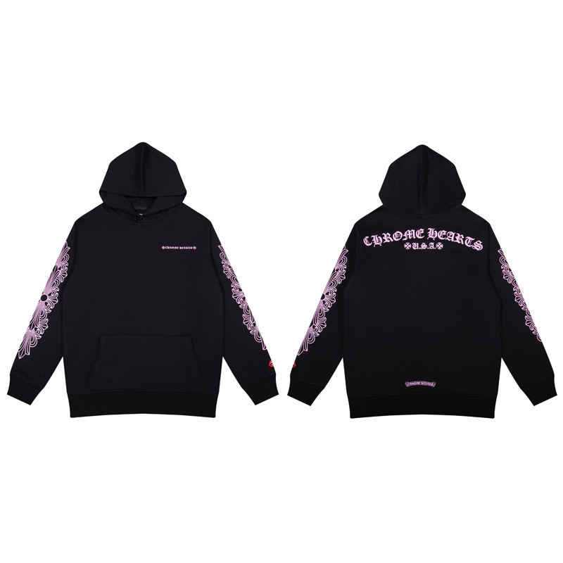 24ss年新款高品质Chrome Hearts 马蹄十字架连帽拉链卫衣工厂批发|undefined