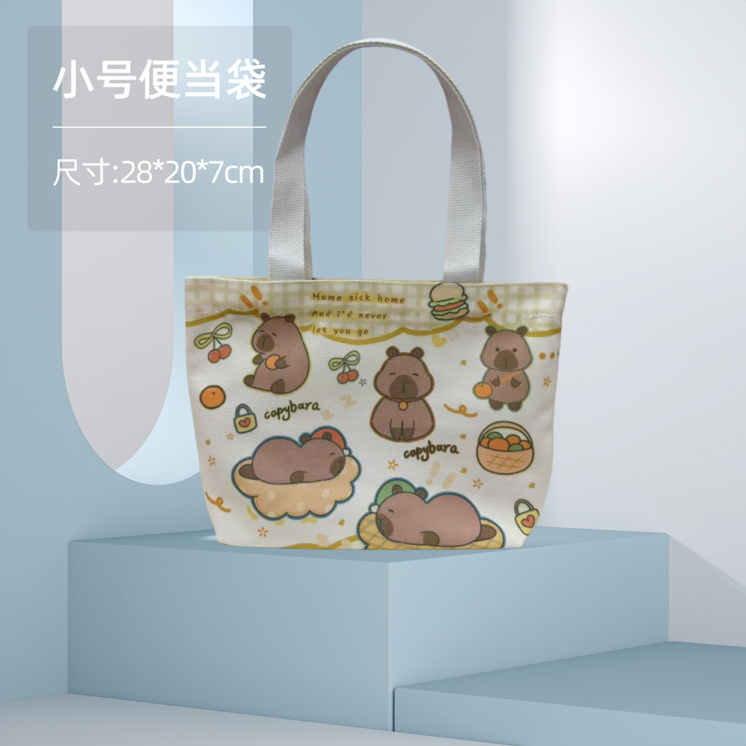 Bolsa de almuerzo pequeña, bolsa de lona, bolso de mano con dibujos animados de anime, bolsa de almacenamiento, bolso pequeño, regalo