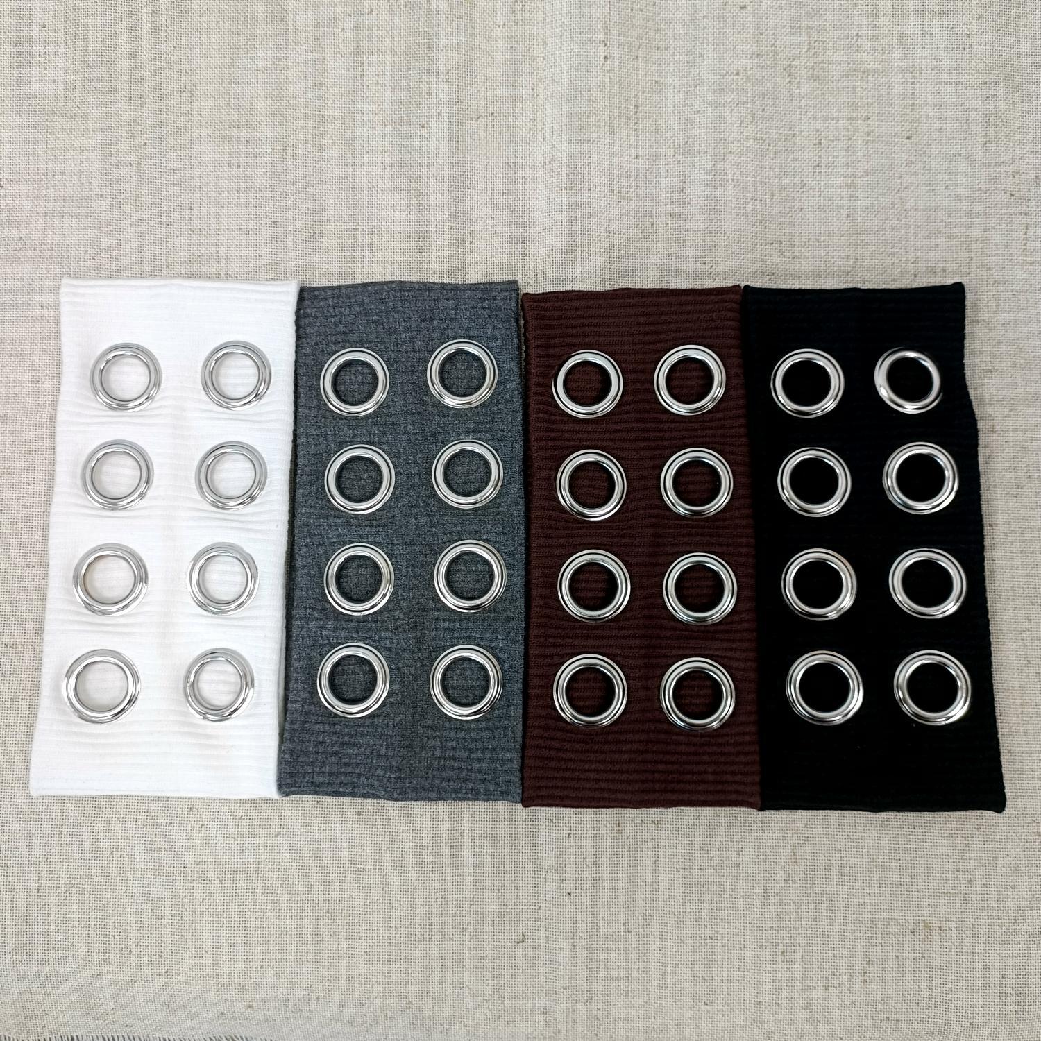 HW241201-20x8cm针织布+8气眼朋克风钉釦头带-