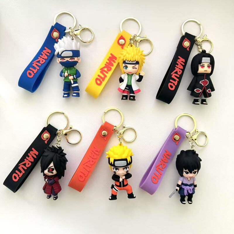 Naruto Keychain Naruto Kakashi Cartoon Doll Car Keychain Bag Pendant Small Gift Wholesale
