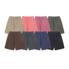 クロスボーダー Carhartt 新しいトレンディなブランド Carhartt メンズ ウォッシュ加工とダメージ加工を施したスポーツとレジャーの小さなロゴ刺繍ショーツ