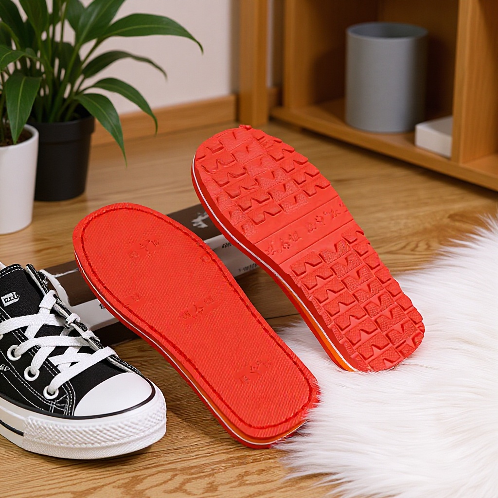 Tengxin Shoes Sole 609: Festive Red Rubber Sole, Warm, Slip-Resistant, Wear-Resistant Hand-Woven Slippers/Cotton Shoes Sole Wholesale
