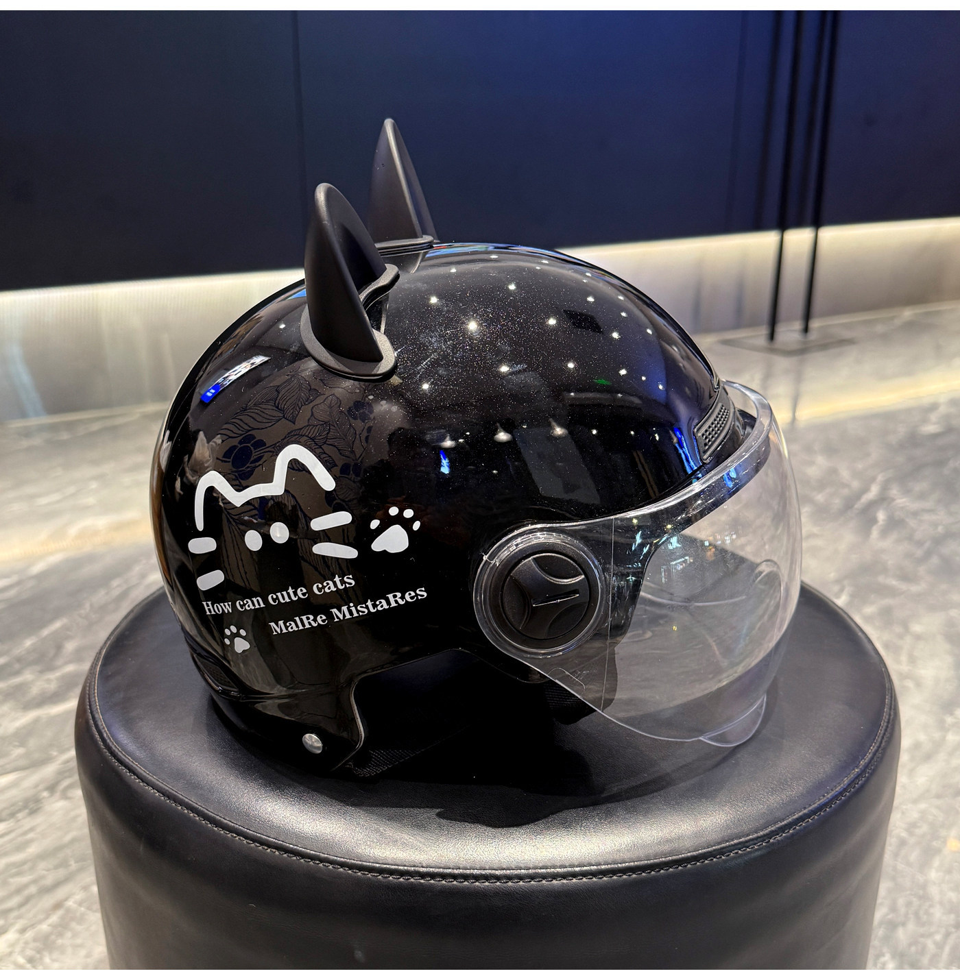 Simple Cat Design C Certified Electric Vehicle Helmet National Standard Summer Women's Electric Scooter Safety Helmet Four Seasons Sun Protection Half Helmet