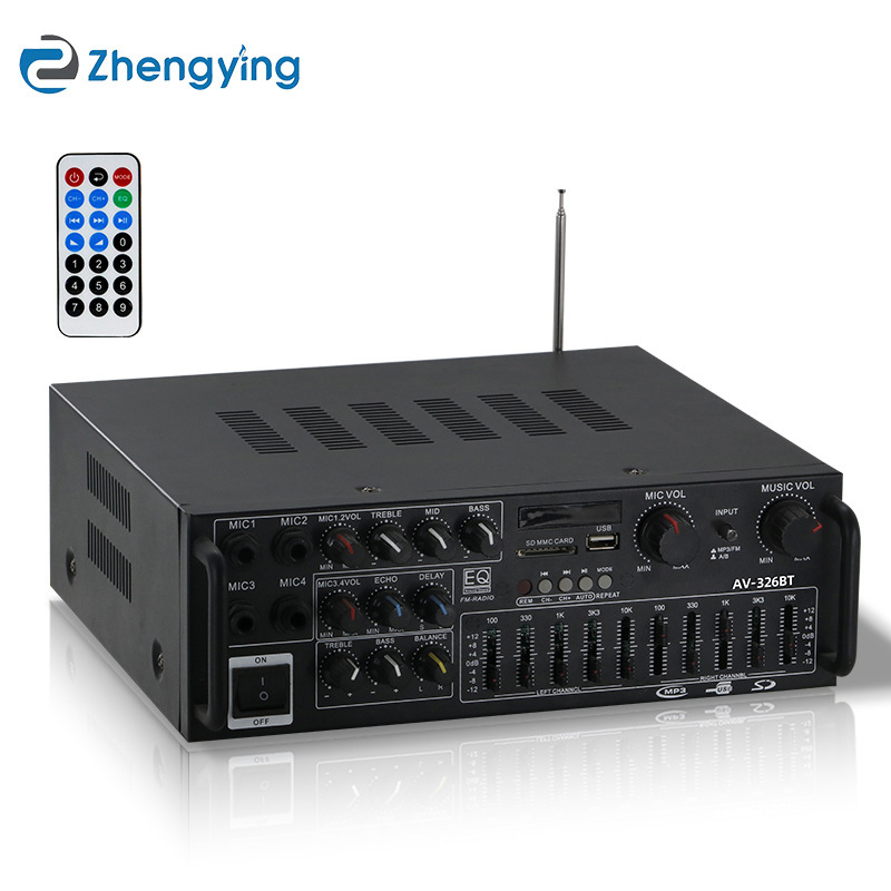 Manufacturer wholesale household high-power karaoke Bluetooth amplifier speaker with heavy bass EQ speaker amplifier Manufacturer wholesale household high-power karaoke Bluetooth amplifier speaker with heavy bass EQ speaker amplifier