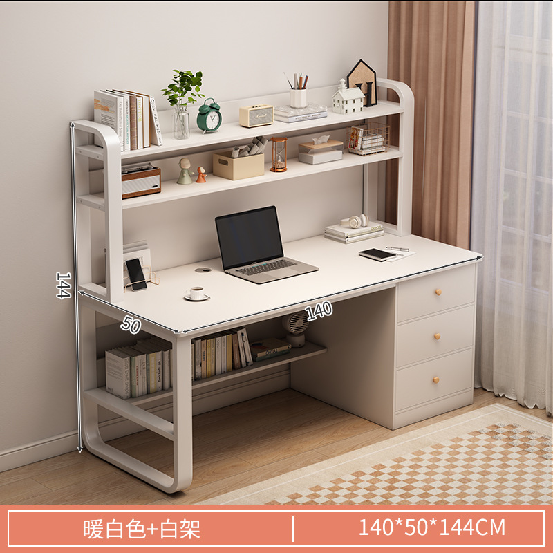 Mesa de escritorio, estante de libros para estudiantes de escuela secundaria, escritorio de escritorio simple para estudiantes de escuela secundaria, escritorio de computadora de estudio con cajón