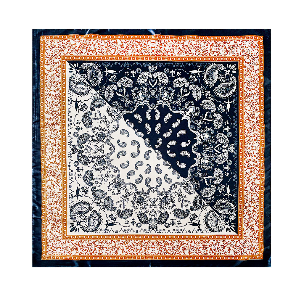 Women's Classic Silk Scarf Hijab Square Shawl For Head And Bag_voghion.com