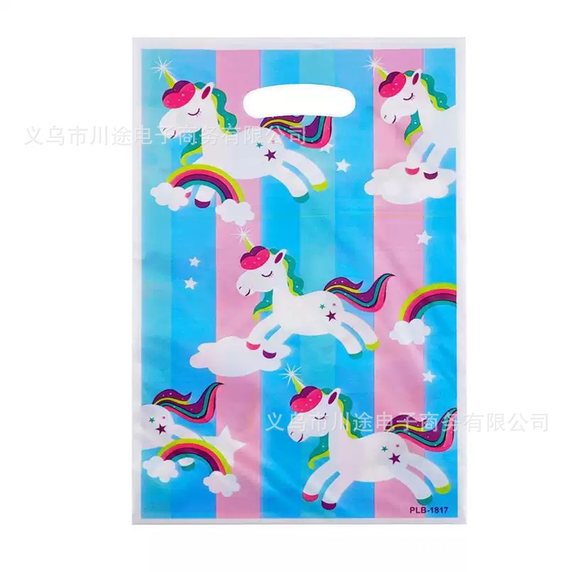 Fábrica directa bolsa de regalo de dibujos animados para niños fiesta de cumpleaños bolsa de regalo película perlada bolsa de regalo PE ahora