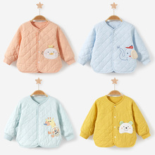 婴儿外套秋冬男童薄夹棉加厚上衣女宝宝开衫保暖外穿衣服儿童冬装