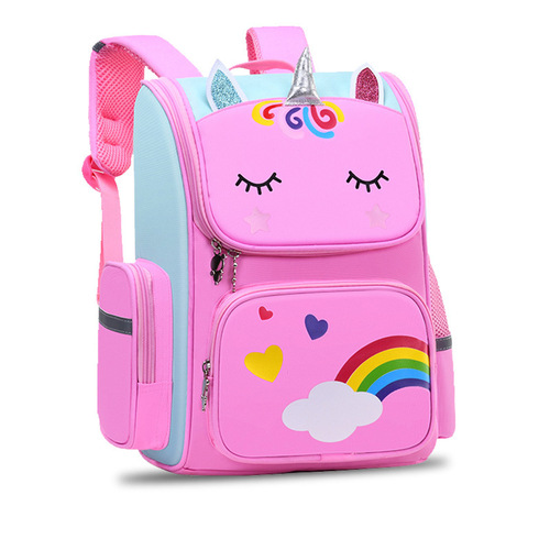 Unicorn burden-reducing lightweight girl first grade space backpack wear-resistant girls children primary school bag wholesale
