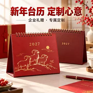 2027年台历日历定做定制logo免费设计企业商务礼品批发厂家直供