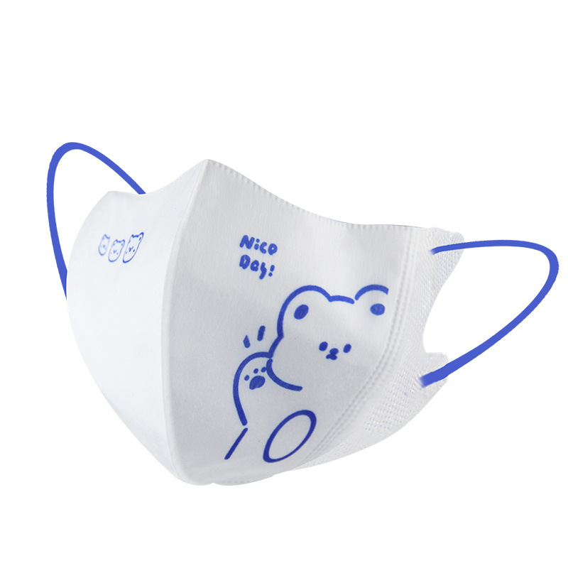 Klein Blue Bear Máscara para padres e hijos 3d tridimensional desechable rubor traje independiente adulto invierno cálido máscara femenina