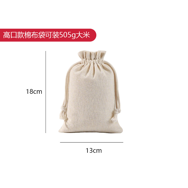 Cuerdas de dibujo bolsillo de algodón de lino de boca plana bolsillo de almacenamiento de cubierta personalizado bolsas de tela de arroz y té bolsas de red blancas bolsas de polvo