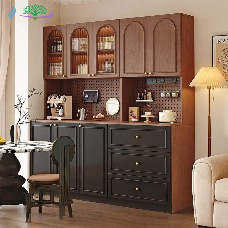 Sideboard in Antique Style, Wall-Mounted Integrated Storage Cabinet, Dining Room Storage Cabinet, Household Living Room Tea Cabinet, Wine Cabinet