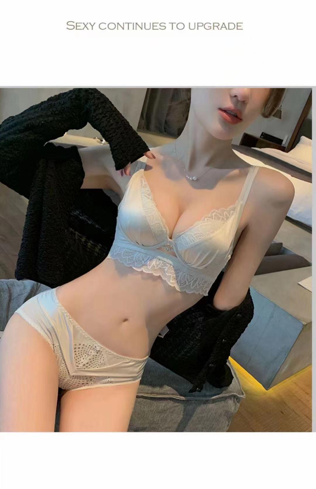 Entidad Venta caliente pequeño pecho AA engrosada ropa interior ajustable cómodo traje inalámbrico profundo V lado reunidos sujetador