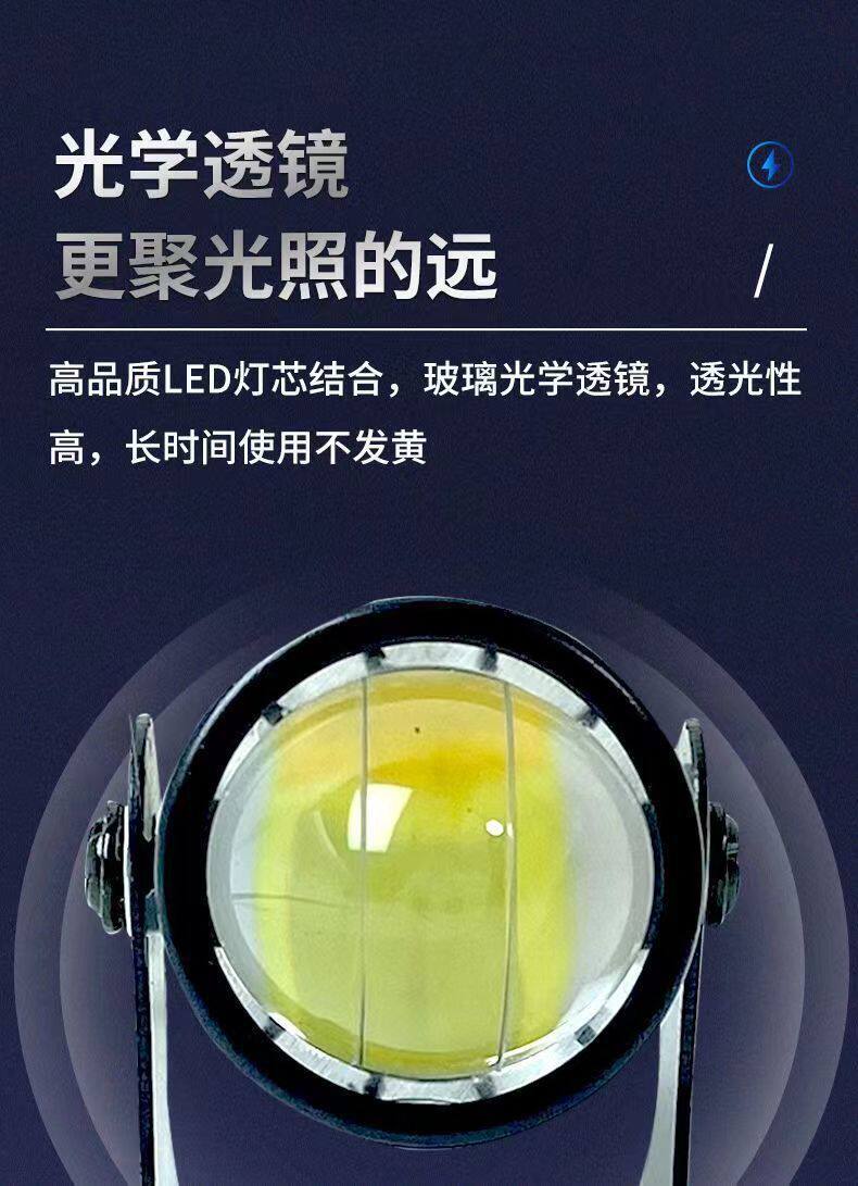 Electric Vehicle Led High-Intensity Laser Cannon Light Motorcycle Modified Spotlight 12V-80V Super Bright Headlight Assembly Car Light