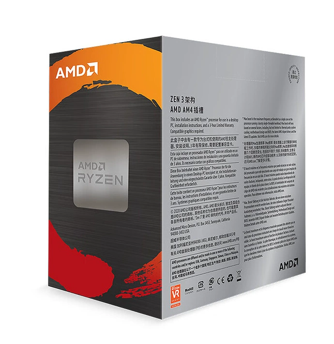 Подходит для R7 5700X в коробке, интерфейс AM4, коробочный процессор