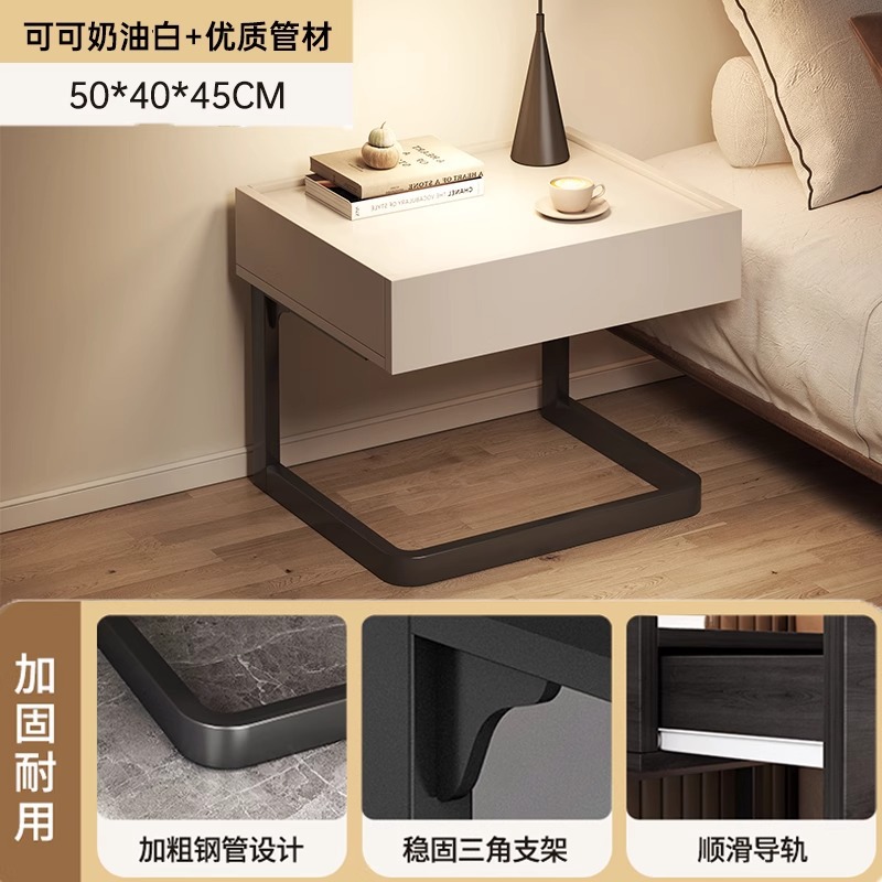 Mesita de noche, estante de reemplazo, artefacto, lujo ligero, sentido de alta gama, diseño pequeño, gabinete de almacenamiento de hotel creativo de nicho