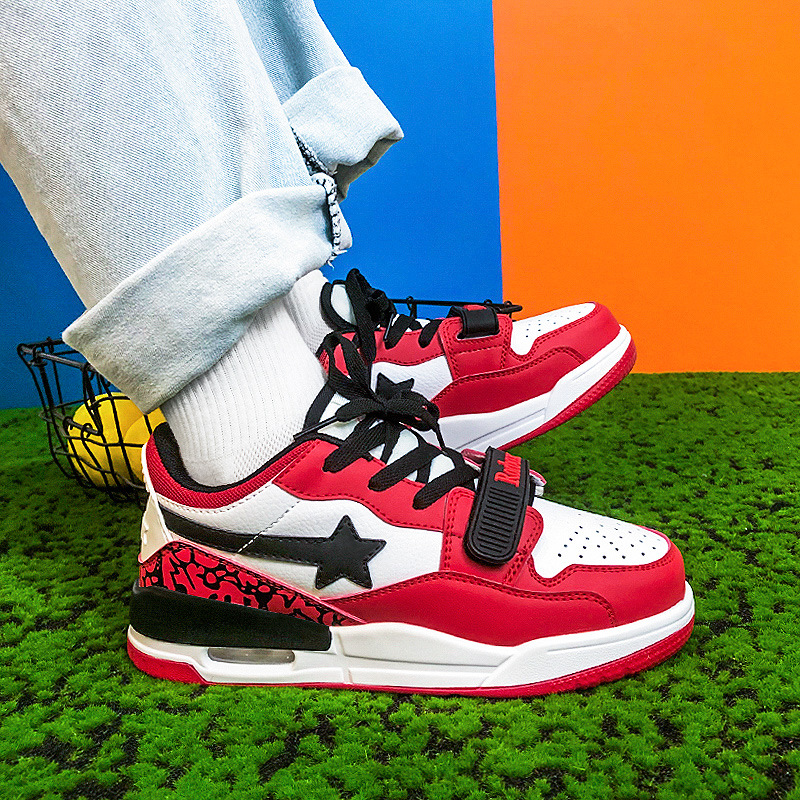 New style air cushion running shoes for men and women, Hong Kong style, trendy Chinese fashion, very popular Korean-style Instagram vintage casual student white shoes