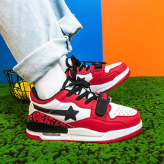 New style air cushion running shoes for men and women, Hong Kong style, trendy Chinese fashion, very popular Korean-style Instagram vintage casual student white shoes