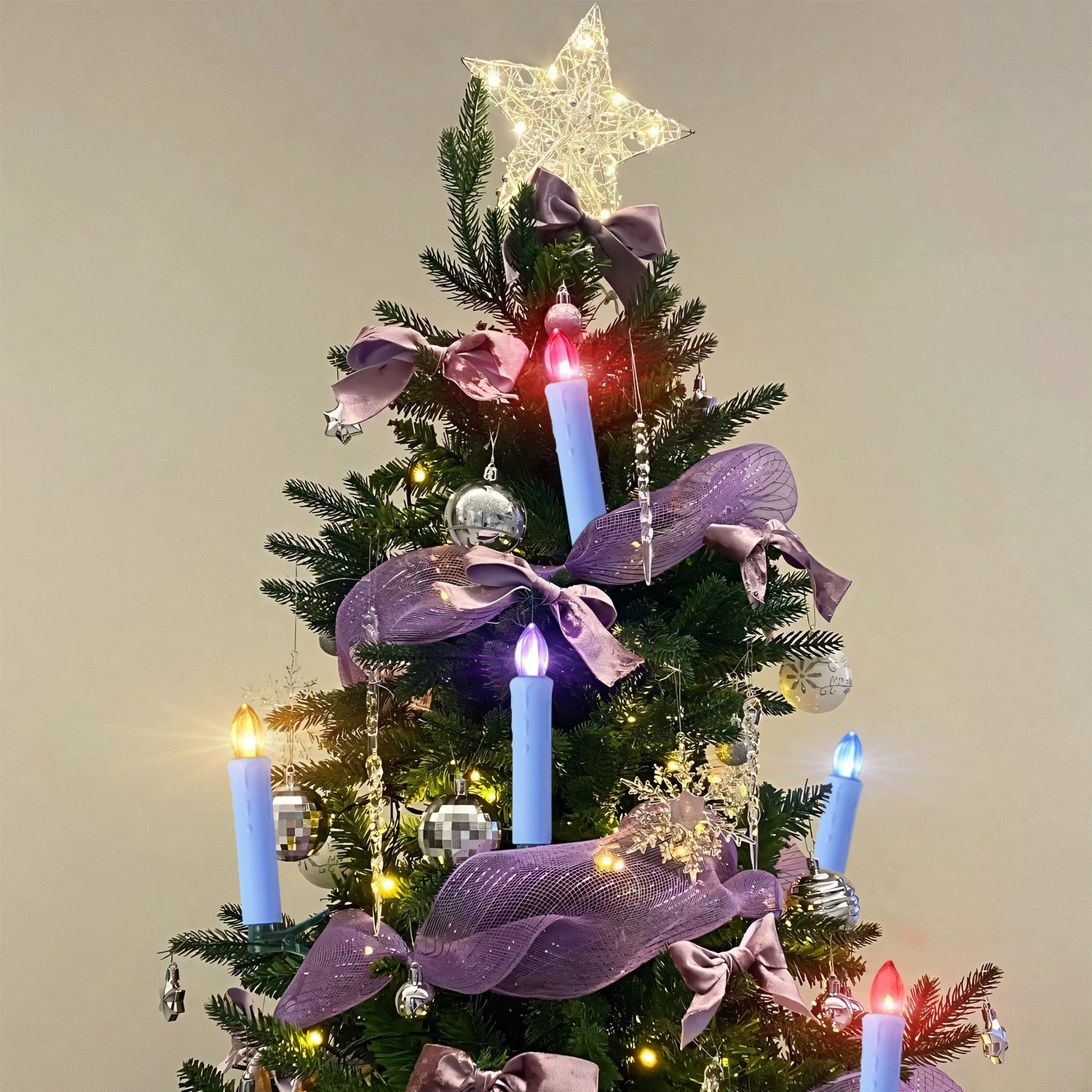 Трансграничные Моранди Электронные свечи Рождество День Святого Валентина расстановка красочный туман синий с зажимом пульт дистанционного управления свечи