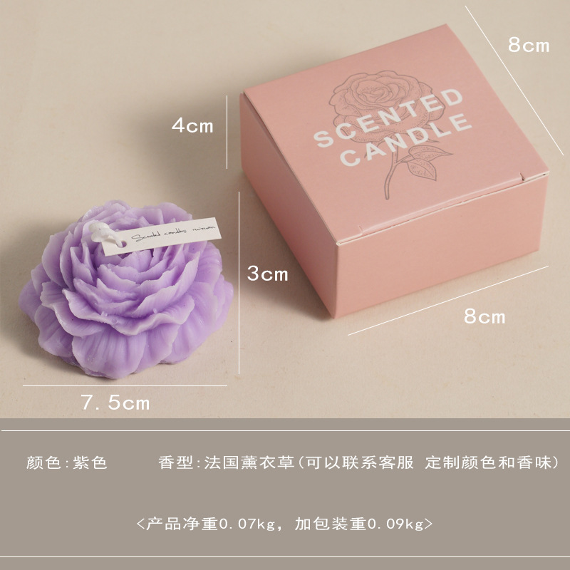牡丹の花大豆ワックスアロマキャンドル 手作り注型 結婚祝い ホリデーギフト 形状ワックス 手作りアロマ|undefined