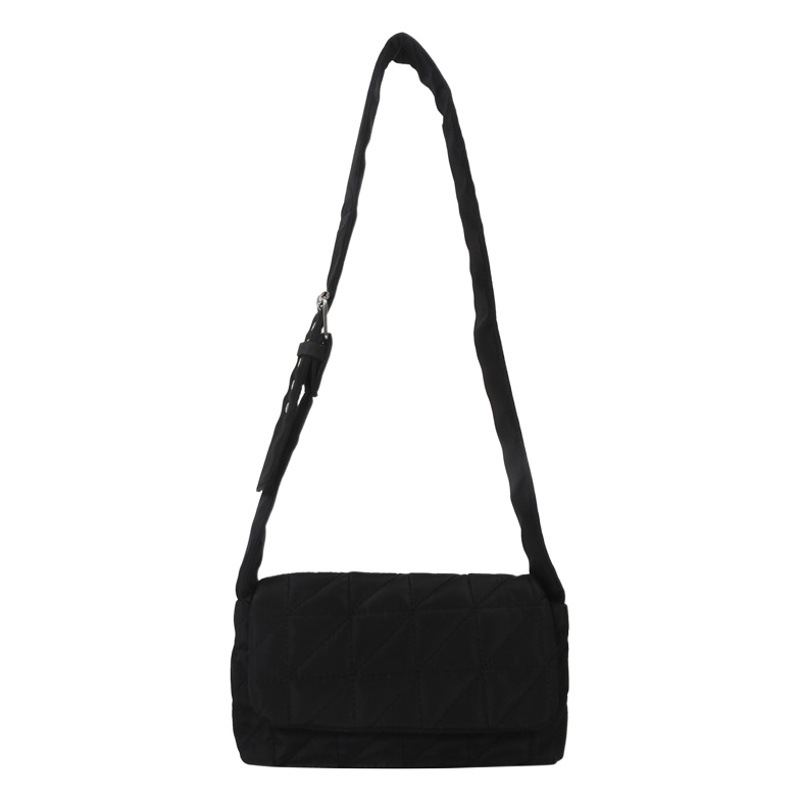 2023 primavera y otoño nuevo rombo bolsa calle moda crossbody abajo bolsa esponja tejida suave superficie almohada bolsa