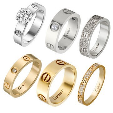 Kajia high-end version 925 silver CNC starry sky screw ring, fashionable LOVE diamond-encrusted screw couple's ring