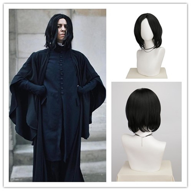 Black Short Hair Harry Potter Professor Purnes Same Style Headgear Halloween Cosplay Cosplay Wig