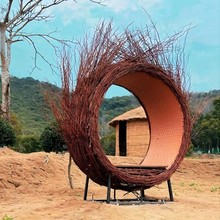 天然龙柳干枝云龙柳干花干树枝装饰插花简约艺术婚庆拱门藤椅编织