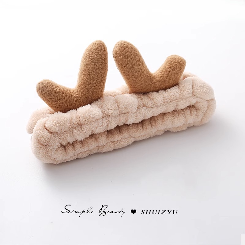 Linda banda de pelo de lavado de cara de felpa Otoño e Invierno nueva diadema antideslizante Lavado especial banda de pelo femenino de ala ancha tocado