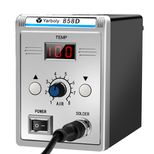 858D Hot Air Gun SMD Phone Repair Tool with Heat Desoldering Station, 110V/220V Digital, Temperature Controllable